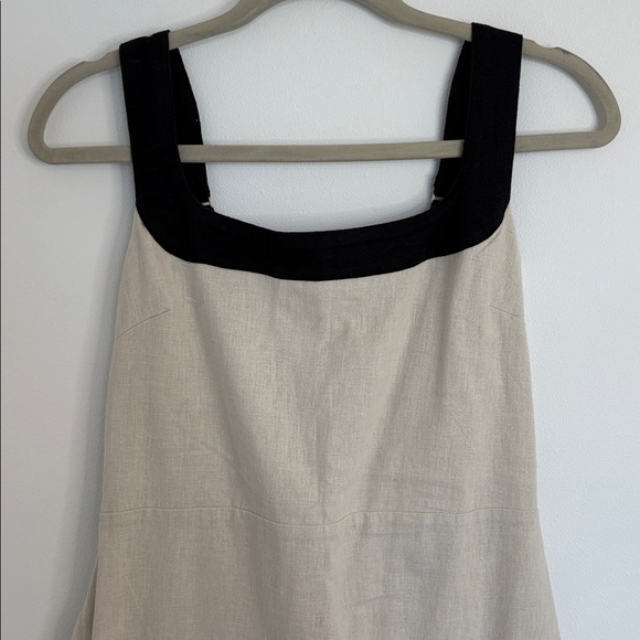 Abercrombie & Fitch Linen Blend Squareneck Column Midi Dress - Picture 4 of 8